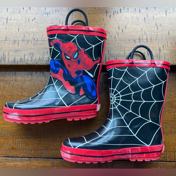 Marvel Other - •GUC•Marvel Spider-Man Toddler Rainboots